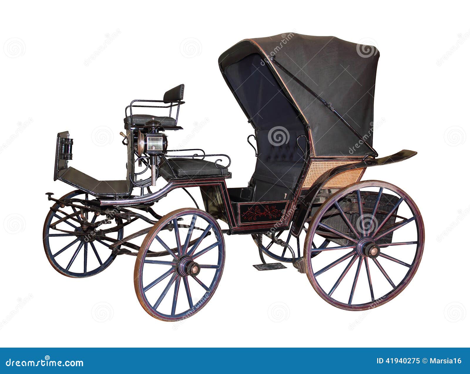carriage by late 19th century on white